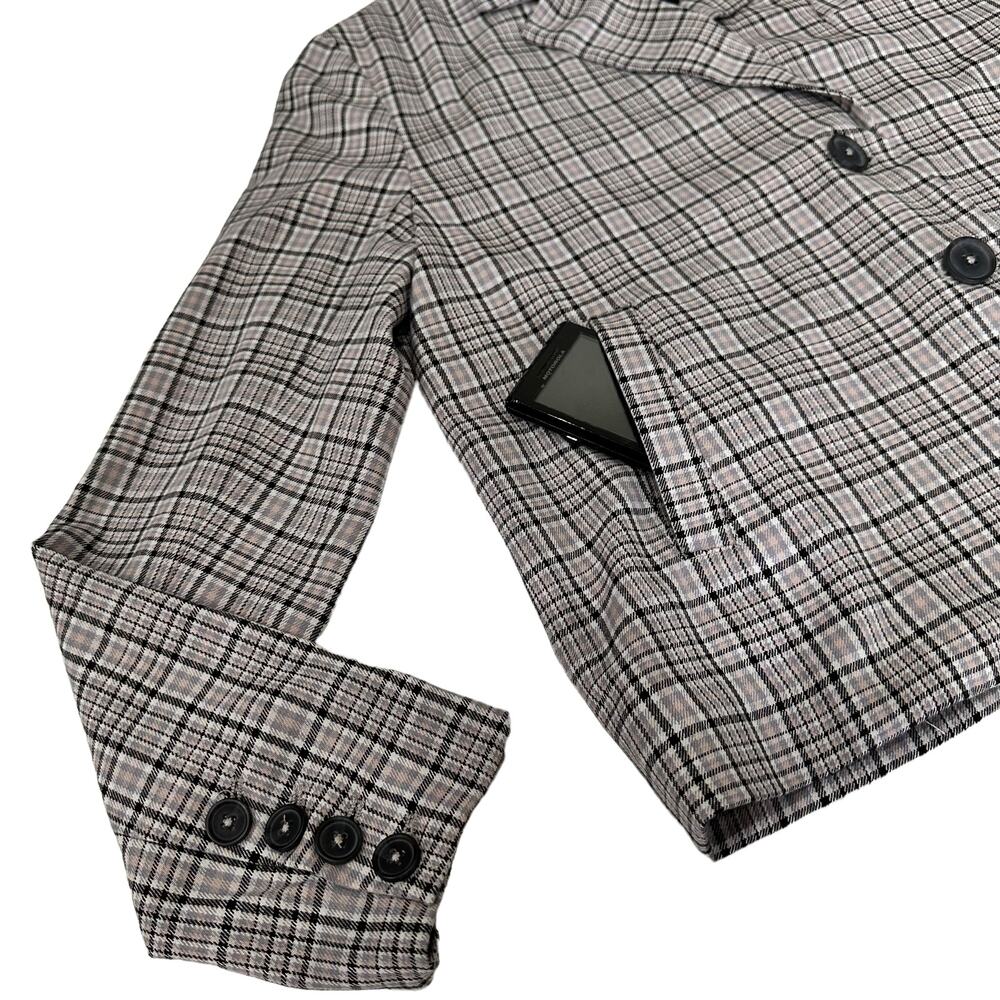 #235 FREE PEOPLE-WE THE‎ FREE CALI BOXY PLAID BLAZER SIZE: SMALLL- RET: $168 - Picture 10 of 13